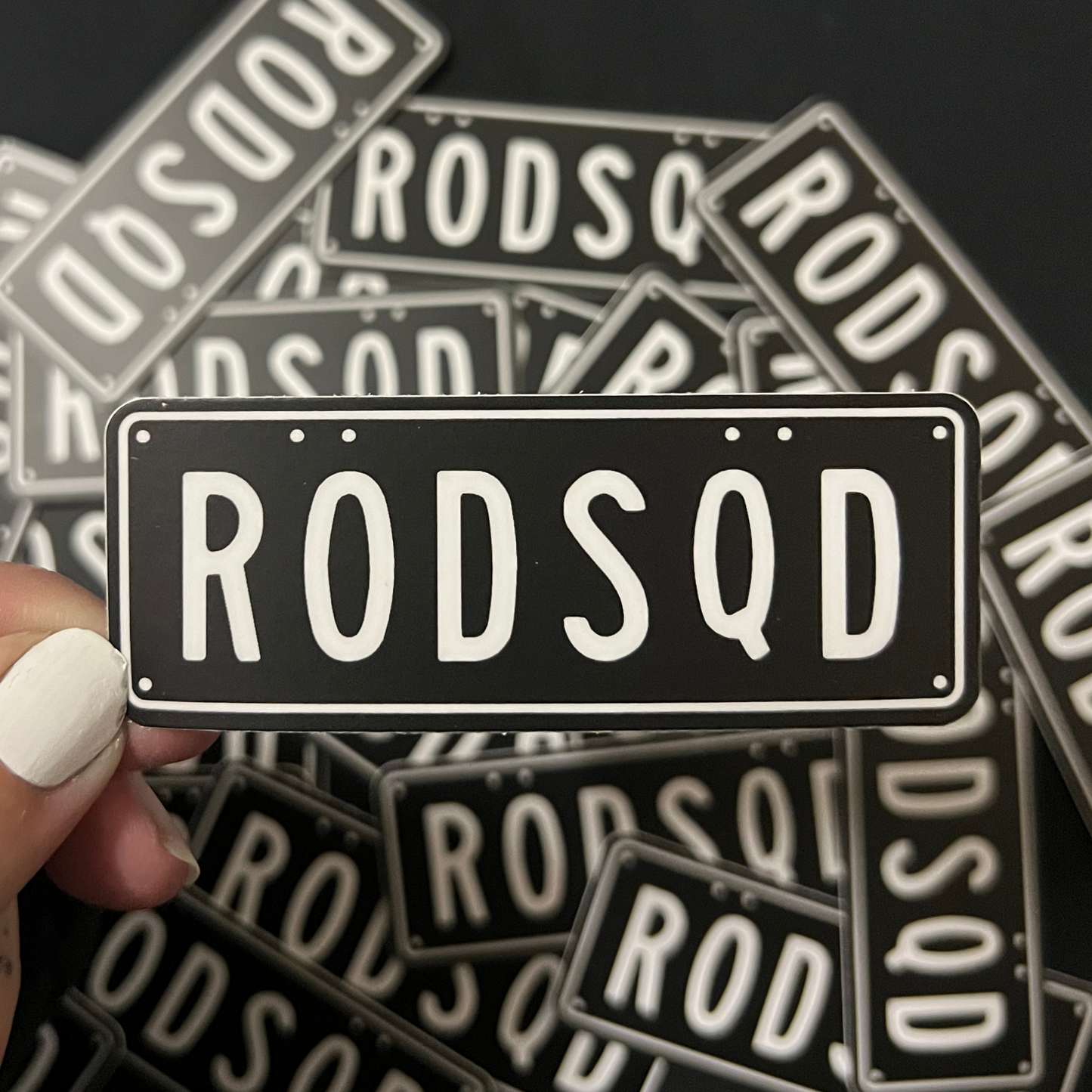 STICKER - RODSQD Rod Squad Number Plate