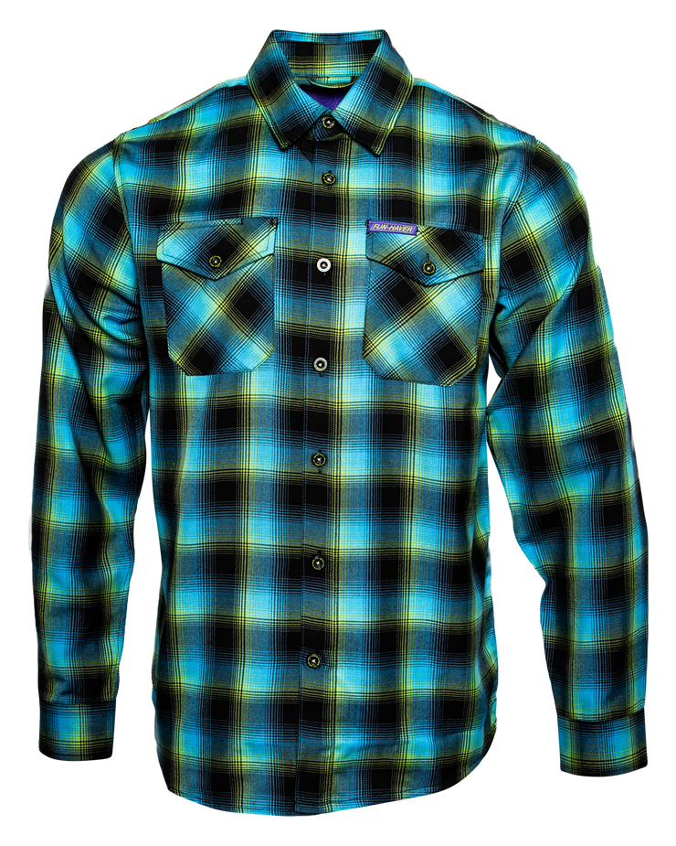 DIXXON - Funhaver Blue, Green & Black Flannel Shirt