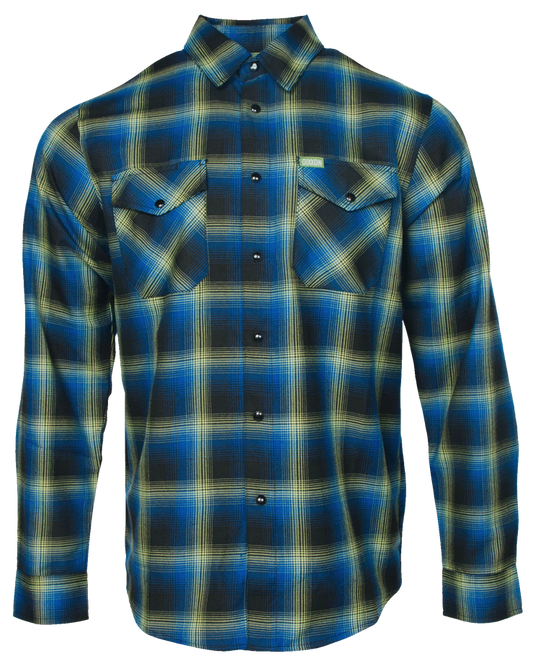 DIXXON - Gill Man Blue & Green Flannel Shirt