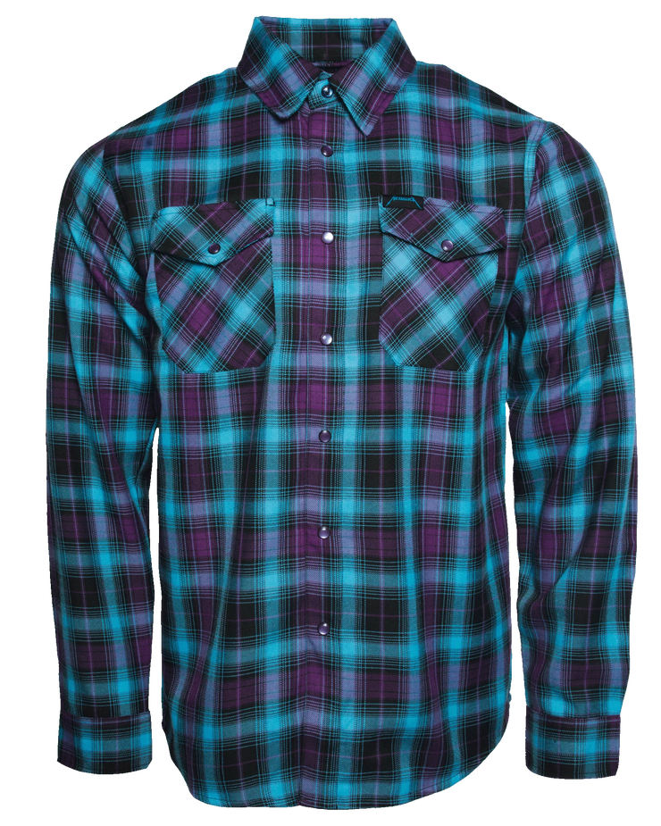 DIXXON - Metallica Ride the Lightning LIMITED Purple & Blue Flannel Shirt