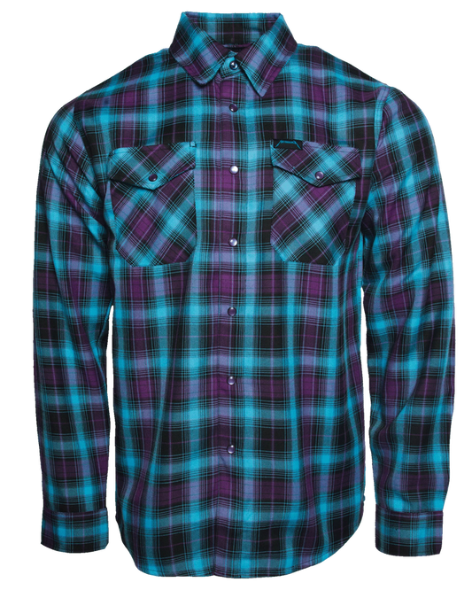 DIXXON - Metallica Ride the Lightning LIMITED Purple & Blue Flannel Shirt