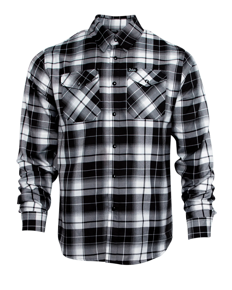 DIXXON - Inked Tattoo Black & White Flannel Shirt