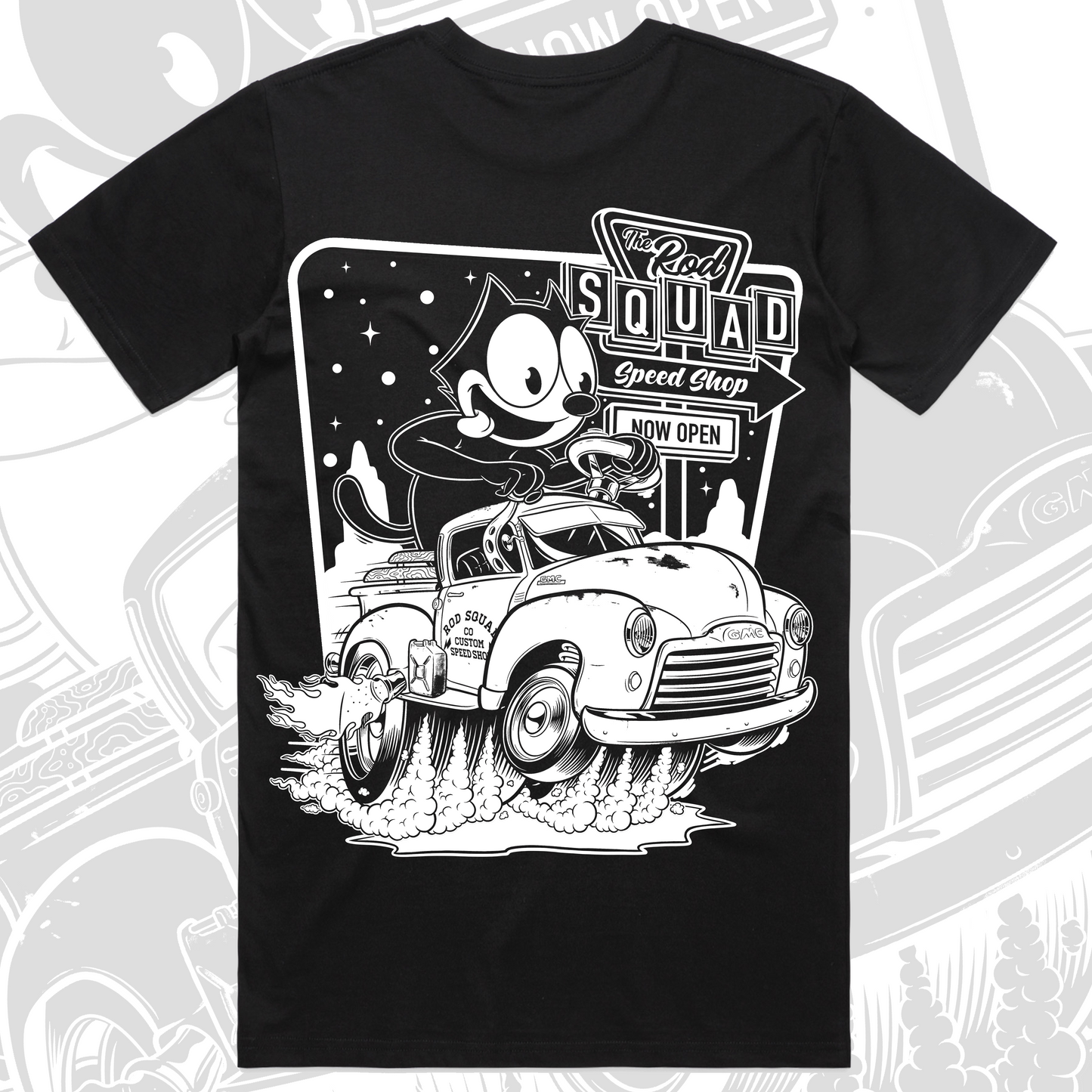 Finked Out Felix: 1950s GMC Rat Rod T-Shirt