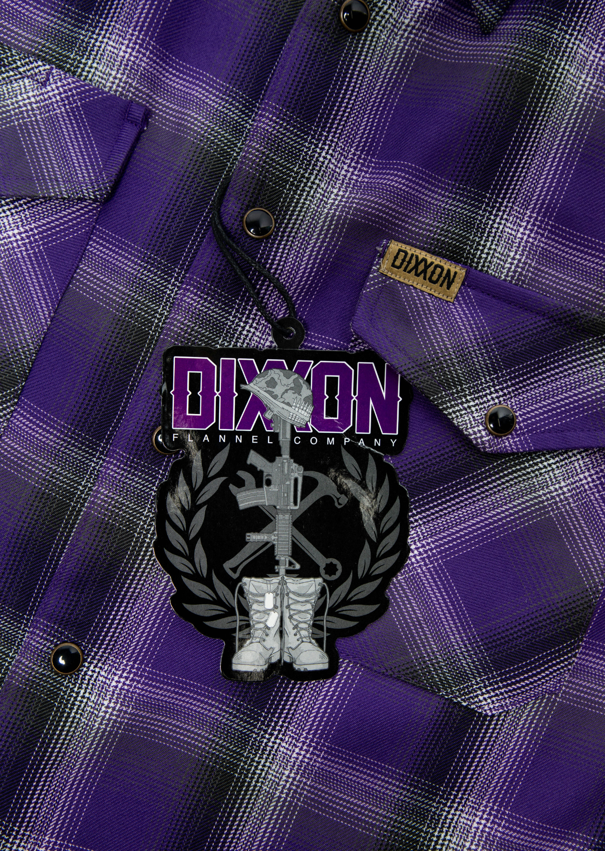 DIXXON - Sacrifice Purple, White & Black Flannel Shirt