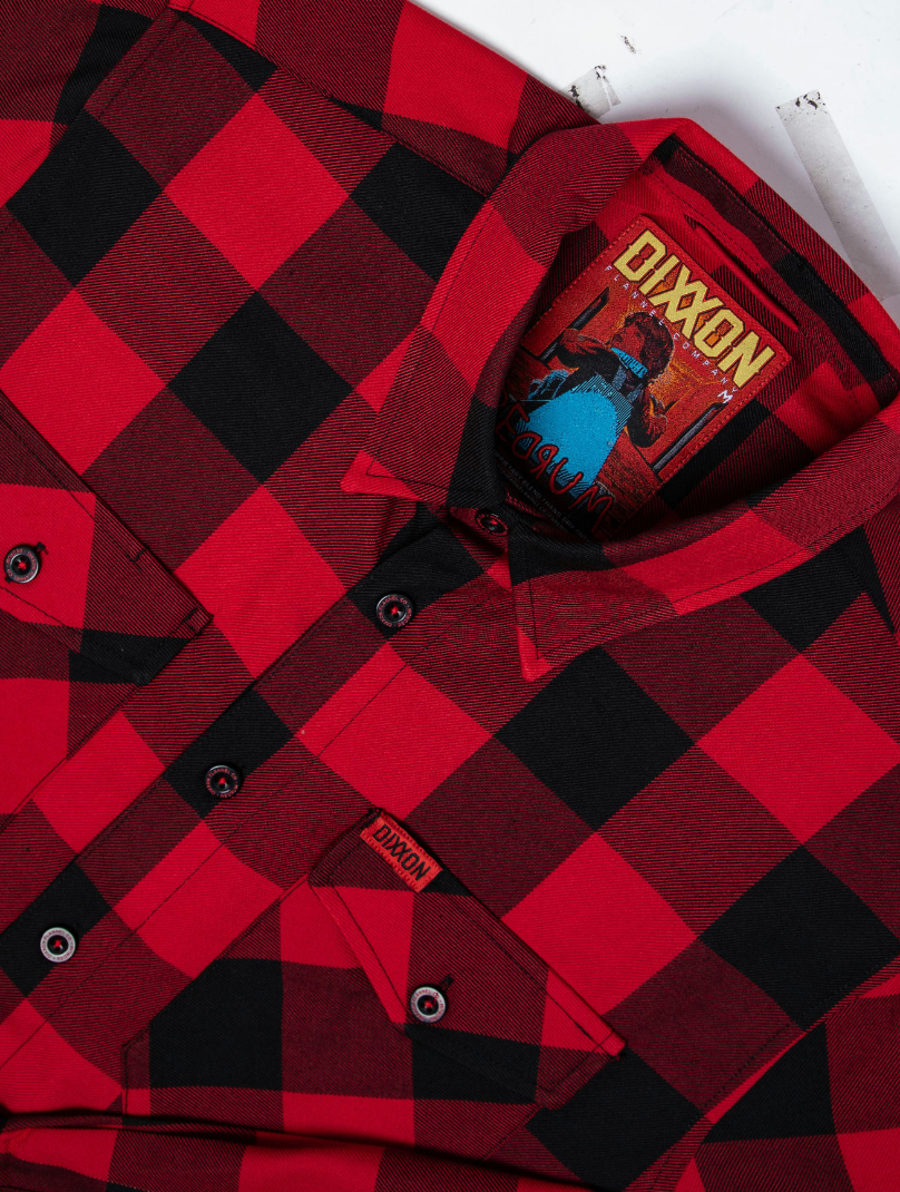 DIXXON - Redrum 10 Year Red & Black Flannel Shirt