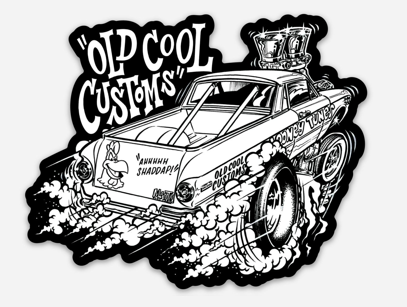 Old Cool Customs - XP Falcon "Looney Tunes" Gasser Sticker