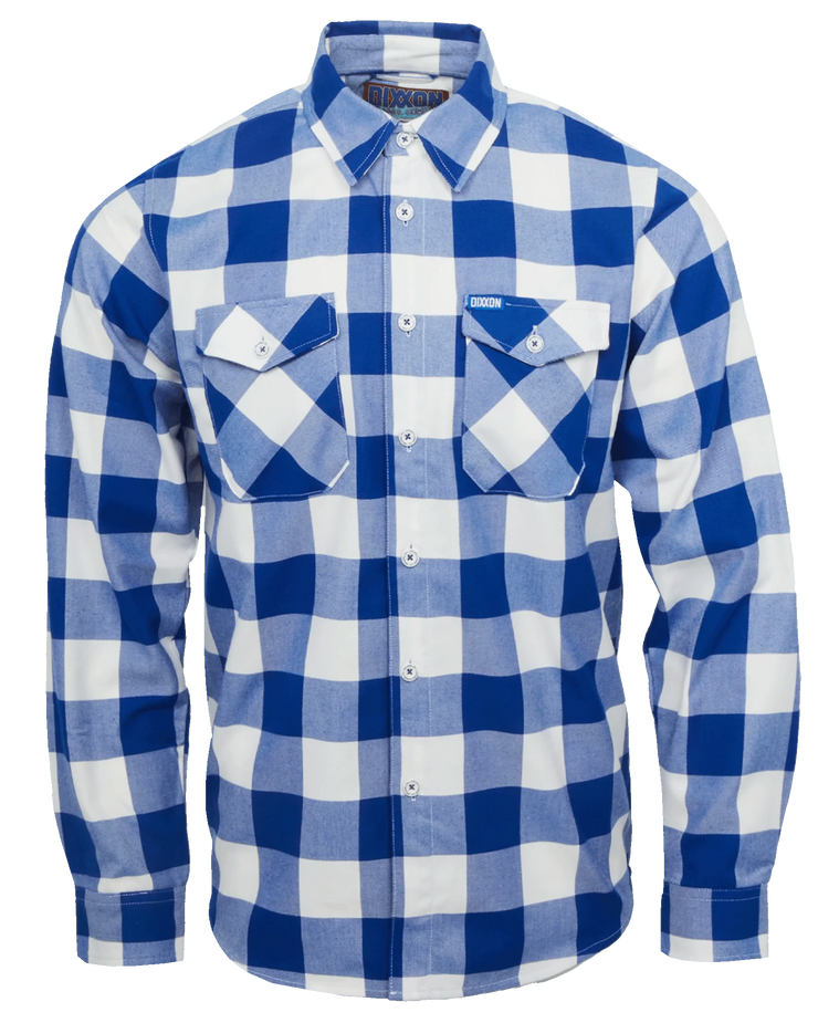 DIXXON - Trestles Blue & White Plaid Flannel Shirt