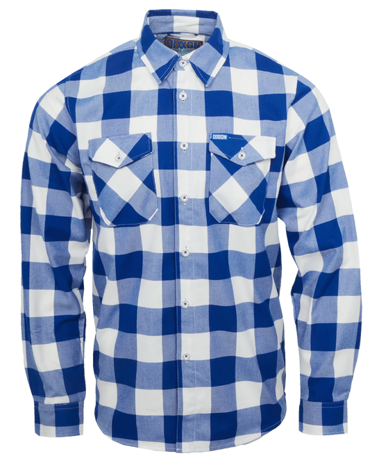 DIXXON - Trestles Blue & White Plaid Flannel Shirt