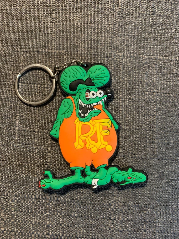 Rat Fink Rubber Keychain / Keyring (OG Colours)