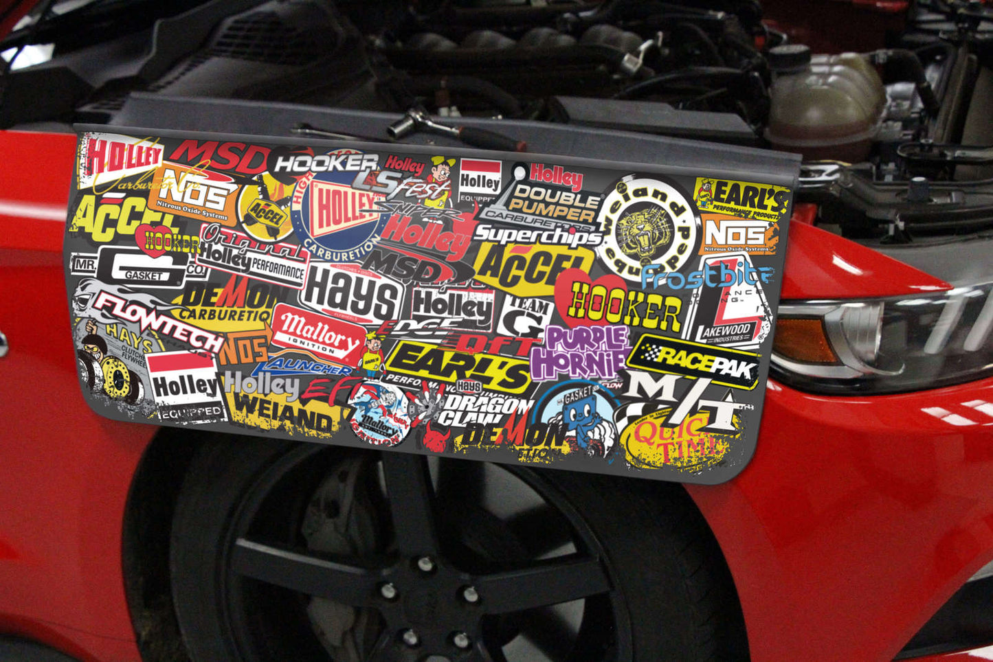 Holley HO36-445 Sticker Bomb Fender Cover - MSD Weiand NOS Earls Hays Accel