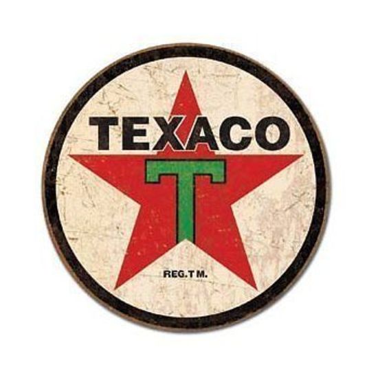 Metal Sign MSI-1798MS Texaco Gasoline 12" Diameter