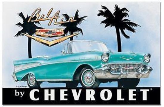 Metal Sign MSI-700 Chevrolet Green Bel-Air Sign