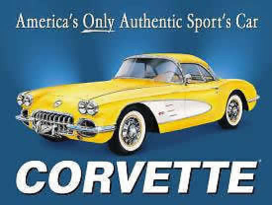 Metal Sign MSI-720 Chevy 58' Corvette 16" x 12.5"