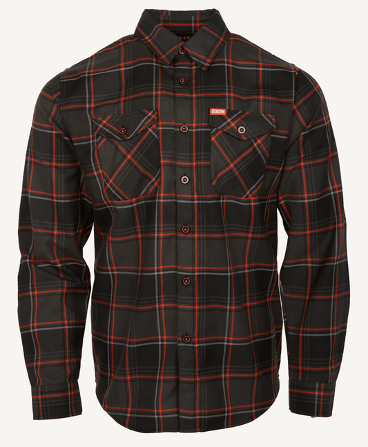 DIXXON - Juneau Black & Orange Flannel Shirt