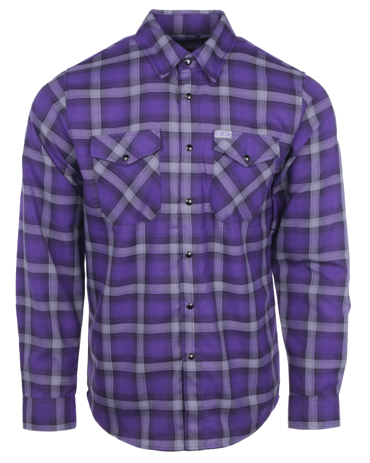 DIXXON - Braxton Purple & White Flannel Shirt